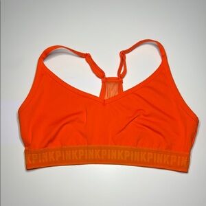 PINK Victoria's Secret Women's Orange Sports Bra Sz L